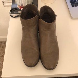 Gray ankle booties
